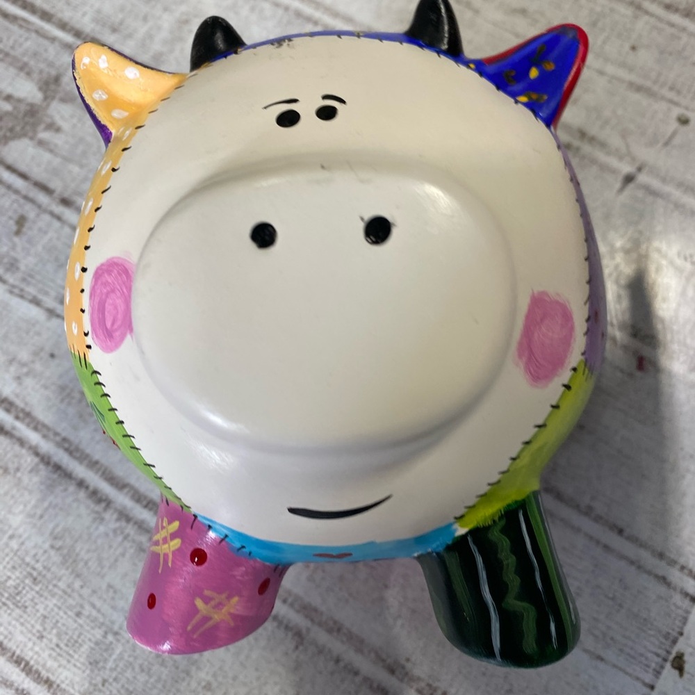 Colorful Cow Piggy Bank